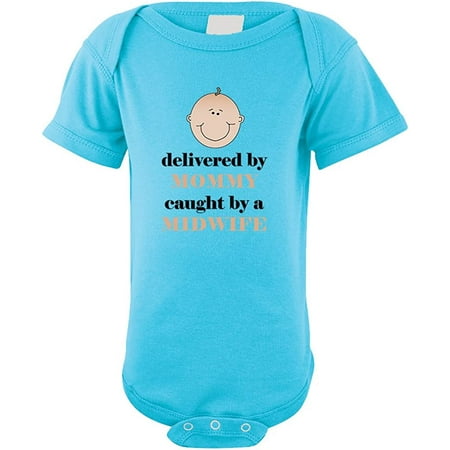 Delivered By Mommy Caught By A Midwife Toddler Baby Cotton Bodysuit One Piece Aqua Blue 6 Months
Delivered By Mommy Caught By A Midwife Toddler Baby Cotton Bodysuit One Piece Aqua Blue 6 Months
