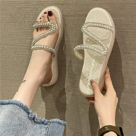 PEASKJP Women Slides Women s Medium Thick Heel Wedge Round Toe Casual Comfort Open Toe Sandals Women Sandals Wide Width Shoes Beige 7.5
PEASKJP Women Slides Women s Medium Thick Heel Wedge Round Toe Casual Comfort Open Toe Sandals Women Sandals Wide Width Shoes Beige 7.5