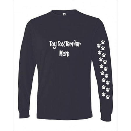 Carolines Treasures 479M-4471-NAWH-3XL Fox Terrier Toy Mom Tshirt Ladies Cut Blue Long Sleeve Adult 3XL