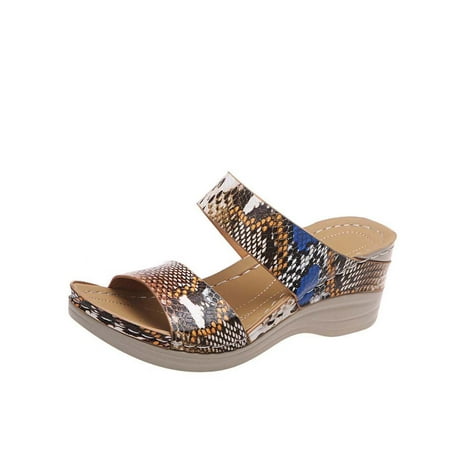 Wandatree Womens Wedge Sandals Retro Arch Support Unique Pattern Flat-bottomed Slippers
Wandatree Womens Wedge Sandals Retro Arch Support Unique Pattern Flat-bottomed Slippers