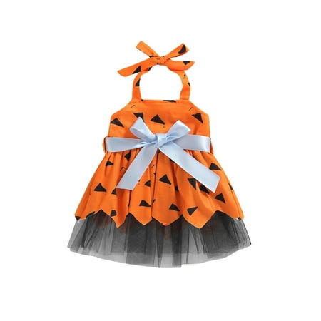 Calsunbaby Toddler Baby Girls Halloween Dress Summer Casual Geometric Print Halter Backless Mesh Tulle Dress Orange 3-6 Months
Calsunbaby Toddler Baby Girls Halloween Dress Summer Casual Geometric Print Halter Backless Mesh Tulle Dress Orange 3-6 Months