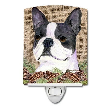 Caroline s Treasures SS4105CNL Boston Terrier on Faux Burlap with Pine Cones Ceramic Night Light 6x4x3 multicolor
Caroline s Treasures SS4105CNL Boston Terrier on Faux Burlap with Pine Cones Ceramic Night Light 6x4x3 multicolor