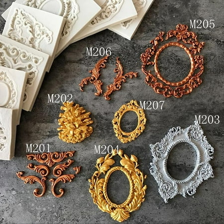 Silicone Fondant Mold Retro Carved Frame Style Chocolate Moulds Cake DIY for Baking
Silicone Fondant Mold Retro Carved Frame Style Chocolate Moulds Cake DIY for Baking