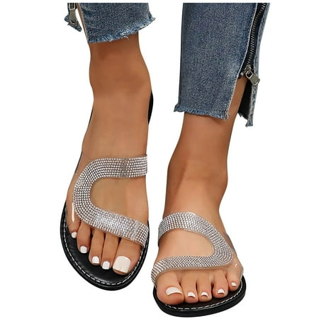 Lovskoo 2024 Slippers for Women Slides Open Toe Slip On Rhinestones Flat Bottomed Casual Slides Summer Beach Shoes Black
Lovskoo 2024 Slippers for Women Slides Open Toe Slip On Rhinestones Flat Bottomed Casual Slides Summer Beach Shoes Black