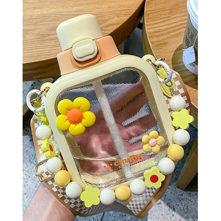 PIKADINGNIS 25 Oz Cute Square Water Bottle with Aesthetic Flowers Stickers Transparent Portable Canteen Floral Chain
PIKADINGNIS 25 Oz Cute Square Water Bottle with Aesthetic Flowers Stickers Transparent Portable Canteen Floral Chain