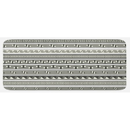 

Abstract Kitchen Mat Design Chevron Stripes Native Linear Ornate Pattern Plush Decorative Kitchen Mat with Non Slip Backing 47 X 19 Army Green Cream White by Ambesonne