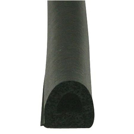 5MFL8 Weatherstrip, D, Black, Length 200 Ft..