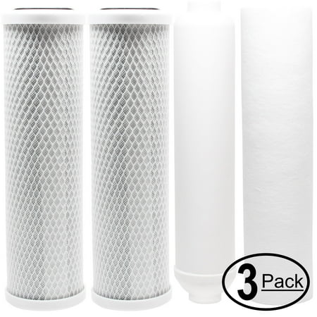 3-Pack Replacement for Filter Kit for AMI AAA-366PU-UV RO System - Includes Carbon Block Filters PP Sediment Filter & Inline Filter Cartridge - Denali Pure Brand
3-Pack Replacement for Filter Kit for AMI AAA-366PU-UV RO System - Includes Carbon Block Filters PP Sediment Filter & Inline Filter Cartridge - Denali Pure Brand