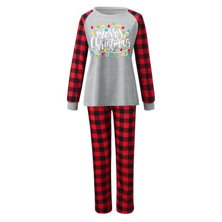 Christmas Women Letter Plaid Print Top And Pants Clothes Set Family Matching Pajamas
Christmas Women Letter Plaid Print Top And Pants Clothes Set Family Matching Pajamas