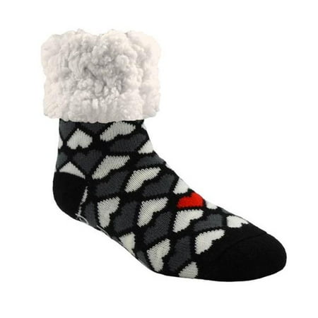 Unisex Classic Hearts One Size Fits Most Slipper Socks Black & White - Pack of 3
Unisex Classic Hearts One Size Fits Most Slipper Socks Black & White - Pack of 3
