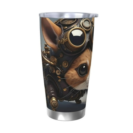 KLL Steampunk Squirrel Pilot Print 40oz Stainless Steel Insulated Car Cup with Spillproof Lid - Keep Your Drink Hot or Cold on the Go-Without Straw
KLL Steampunk Squirrel Pilot Print 40oz Stainless Steel Insulated Car Cup with Spillproof Lid - Keep Your Drink Hot or Cold on the Go-Without Straw