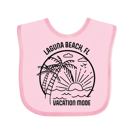 Inktastic Summer Vacation Mode Laguna Beach Florida Gift Baby Boy or Baby Girl Bib