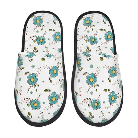 Slippers for Women/Men - Flowers Blue Green Soft Plush Warm Slip-on Slippers House Slippers Indoor House Shoes
Slippers for Women/Men - Flowers Blue Green Soft Plush Warm Slip-on Slippers House Slippers Indoor House Shoes