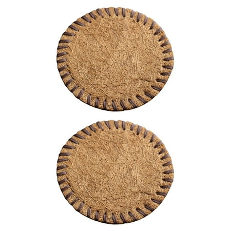 Jangslng 2Pcs Coaster Handmade Coconut Brown Tea Mat Heat-resistant Non-slip Reusable Coaster for Tea Pot And Cups
Jangslng 2Pcs Coaster Handmade Coconut Brown Tea Mat Heat-resistant Non-slip Reusable Coaster for Tea Pot And Cups
