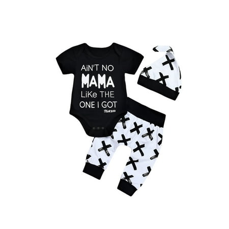 Newborn Infant Baby Boy MAMA Short Sleeve Tops Romper Pants Outfits Set Clothes Black 0-24 Months
Newborn Infant Baby Boy MAMA Short Sleeve Tops Romper Pants Outfits Set Clothes Black 0-24 Months