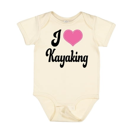 Inktastic Kayak Gifts I Love Kayaking Gift Baby Girl Bodysuit
