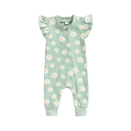 Genuiskids Infant Baby Girls Jumpsuit Newborn Fly Sleeve Crew Neck Flower Print Summer Long Pants for Casual
Genuiskids Infant Baby Girls Jumpsuit Newborn Fly Sleeve Crew Neck Flower Print Summer Long Pants for Casual