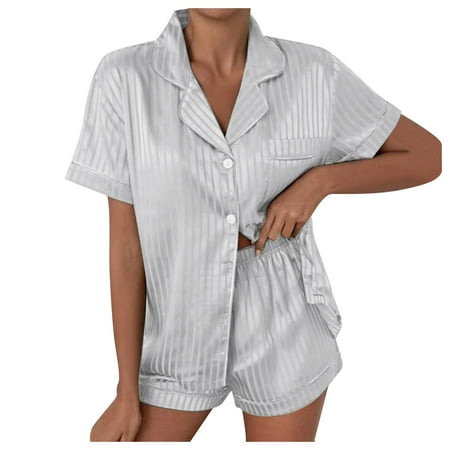 Women s Sleepwear Womens Home Wear Short Sleeve Lapel Silk Like Pajamas Womens Comfortable Multicolor Suit Womens Pajama Sets
Women s Sleepwear Womens Home Wear Short Sleeve Lapel Silk Like Pajamas Womens Comfortable Multicolor Suit Womens Pajama Sets