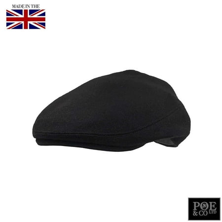Poe & Company Garrison Flat Cap in Raven Tweed