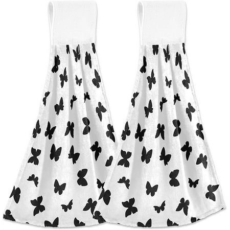 Hanging Tie Towels 2 Pack Kitchen Hand Towels Dishcloths Sets with Loop Butterfly Soft Cotton Absorbent Hand Towels for Bathroom Restaurant Hotel BBQ Machine Washable
Hanging Tie Towels 2 Pack Kitchen Hand Towels Dishcloths Sets with Loop Butterfly Soft Cotton Absorbent Hand Towels for Bathroom Restaurant Hotel BBQ Machine Washable