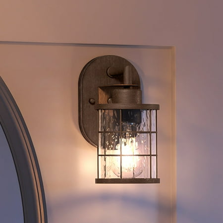 Luxury Utilitarian Indoor Wall Sconce 11 H x 5 W with Coastal Style Elements Nautical Design Warm Coffee Finish and Seedy Glass UEX2650
Luxury Utilitarian Indoor Wall Sconce 11 H x 5 W with Coastal Style Elements Nautical Design Warm Coffee Finish and Seedy Glass UEX2650