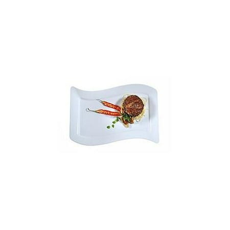 Fineline Settings 1410-WH White Rectangle Dinner Plate