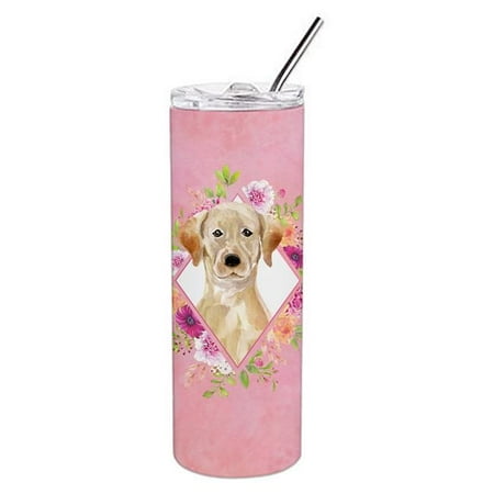 20 oz Yellow Lab Pink Flowers Double Walled Stainless Steel Skinny Tumbler
20 oz Yellow Lab Pink Flowers Double Walled Stainless Steel Skinny Tumbler