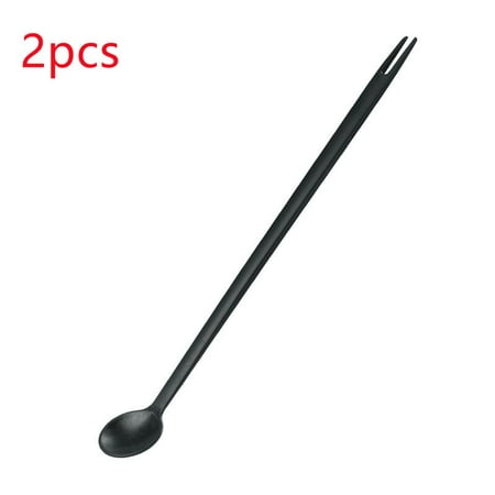 2/5/10pcs Stirring Spoon 2 In 1 Fork And Spoon Integrated Multifunctional Creative Long Handle Fork Kitchen Supplies
2/5/10pcs Stirring Spoon 2 In 1 Fork And Spoon Integrated Multifunctional Creative Long Handle Fork Kitchen Supplies