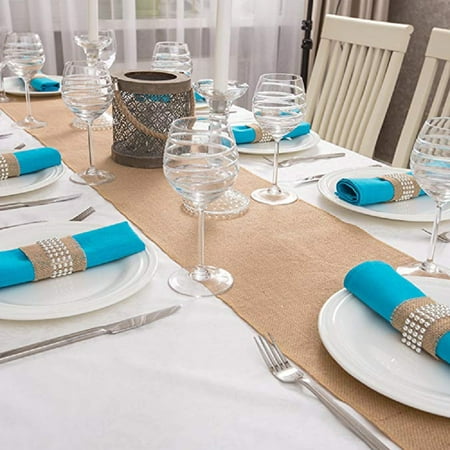 Touiyu 1-piece Natural Table Runner 12 x 55Inch Hessian apron natural jute rural retro wedding Dinner Party decoration
Touiyu 1-piece Natural Table Runner 12 x 55Inch Hessian apron natural jute rural retro wedding Dinner Party decoration