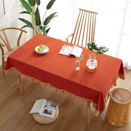 Goory French Vintage Ruffle Trim Tablecloth Washable Cotton Linen Table Cover for Kitchen Farmhouse Rustic Wedding Banquet Baby Shower Tabletop Use (Rectangle/Square 40 x 54 Orange)
Goory French Vintage Ruffle Trim Tablecloth Washable Cotton Linen Table Cover for Kitchen Farmhouse Rustic Wedding Banquet Baby Shower Tabletop Use (Rectangle/Square 40 x 54 Orange)