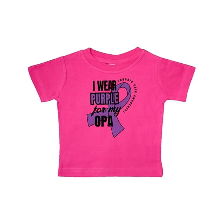 Inktastic Chronic Pain I Wear Purple For My Opa Gift Baby Boy or Baby Girl T-Shirt