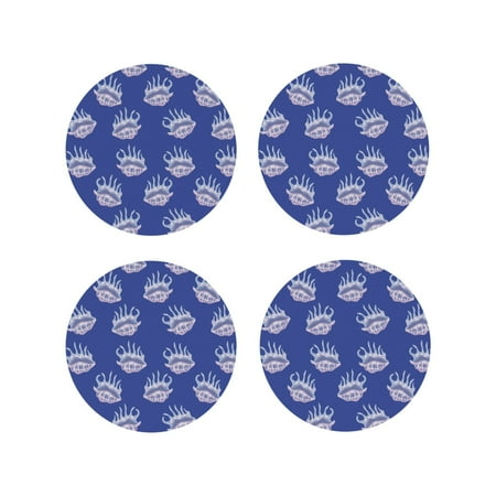Leather Coasters Set of 4 - Conch Print Navy Blue Lightweight Non-Slip Drink Coasters for Desk Anti-Scalding Desk Cup Coasters for Office Table Decor Round Shape
Leather Coasters Set of 4 - Conch Print Navy Blue Lightweight Non-Slip Drink Coasters for Desk Anti-Scalding Desk Cup Coasters for Office Table Decor Round Shape