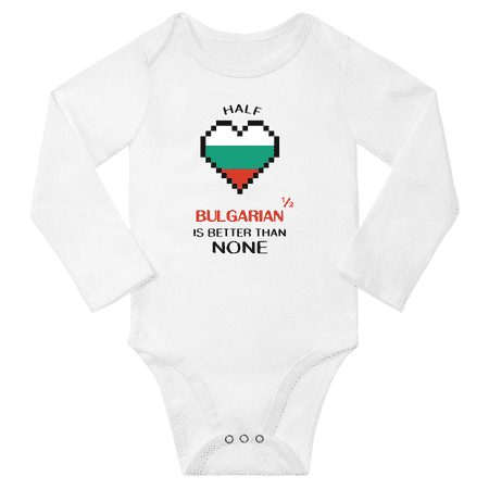 1/2 Half Bulgarian is Better Than None Cute Baby Long Slevve Bodysuit (White 18-24 Months)
1/2 Half Bulgarian is Better Than None Cute Baby Long Slevve Bodysuit (White 18-24 Months)