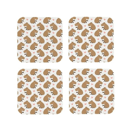 Drink Coasters Set of 4 Heart Capybara Print Leather Coasters for Coffee Table Protector Heat Resistant Cute Coasters for Home Decor Housewarming Gifts Bar Kitchen 4 Inch Square
Drink Coasters Set of 4 Heart Capybara Print Leather Coasters for Coffee Table Protector Heat Resistant Cute Coasters for Home Decor Housewarming Gifts Bar Kitchen 4 Inch Square