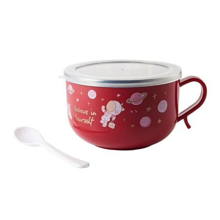 HGYCPP Stainless Steel Instant Noodle Bowl Lunch Box with Handle Lid Spoon Home Utensil
HGYCPP Stainless Steel Instant Noodle Bowl Lunch Box with Handle Lid Spoon Home Utensil