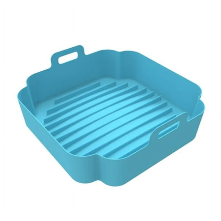

Cuteam Air Fryers Liner Air Fryers Liner Double Handle Heat Resistant Square Dishwasher Safe Silicone Baking Pan Waterproof Non-stick Frying Chicken Basket Mat Kitchen Accessories