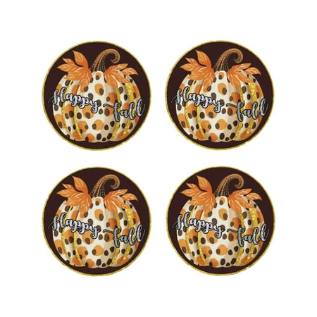 Junzan Fall Farmhouse Pumpkins Print Coasters for Drinks - Leather Coasters Set of 4 for Coffee Table for Housewarming/Kitchen/Bar/Decor-Round Shape
Junzan Fall Farmhouse Pumpkins Print Coasters for Drinks - Leather Coasters Set of 4 for Coffee Table for Housewarming/Kitchen/Bar/Decor-Round Shape