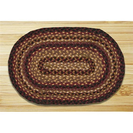 Earth Rugs 00-371 Black Cherry-Chocolate-Cream Oval Swatch