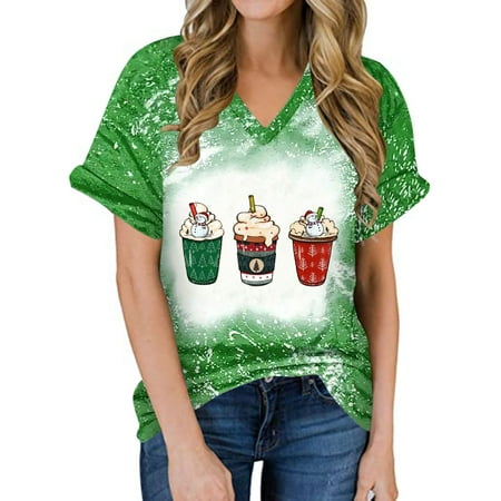Shirts for Women Womens Tops Dressy Casual Women SummerChristmas Funny Letter Printed Blouse Tees Casual V-neck Short Sleeve T-Shirts Tops Off The Shoulder Tops for Women Tube Tops for Women
Shirts for Women Womens Tops Dressy Casual Women SummerChristmas Funny Letter Printed Blouse Tees Casual V-neck Short Sleeve T-Shirts Tops Off The Shoulder Tops for Women Tube Tops for Women