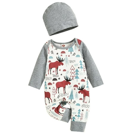 Sunisery 2PCS Infant Newborn Baby Boys Girls Christmas Elk Print Splicing Long Sleeve Snaps Jumpsuit Sets White 12-18 Months
Sunisery 2PCS Infant Newborn Baby Boys Girls Christmas Elk Print Splicing Long Sleeve Snaps Jumpsuit Sets White 12-18 Months