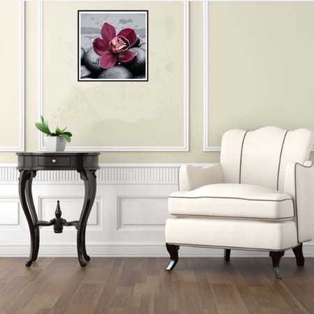 DIY 5D Diamond Painting Purple Flowers Rhinestone Embroidery Full Drill Gem Pictures Wall Art Craft and Home Decoration