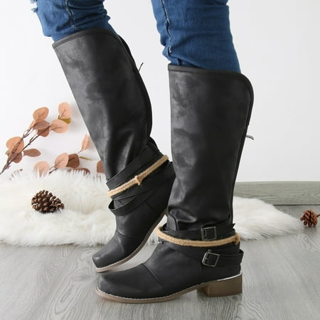 Hunpta Boots For Women Shoes Square Toe Belt Buckle Back Zipper Chunky Heel Womens Boots Vintage Boots Mid Boots
Hunpta Boots For Women Shoes Square Toe Belt Buckle Back Zipper Chunky Heel Womens Boots Vintage Boots Mid Boots
