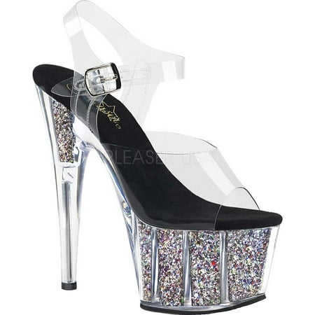 Women s Pleaser Adore 708CG Ankle Strap Sandal