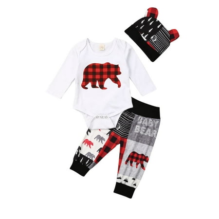 Xingqing 3PCS Newborn Baby Boy Girl Baby Bear Clothes Set Romper Pants Hat Outfits Winter
Xingqing 3PCS Newborn Baby Boy Girl Baby Bear Clothes Set Romper Pants Hat Outfits Winter