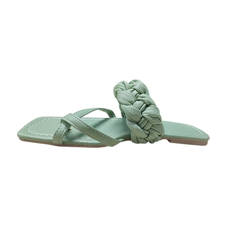 Womens Casual Vacation Open Toe Woven Flat Bottomed Square Toe Beach Slippers Summer Open Toe Slide Sandals Comfortable Flats Flip-Flops Sandal Casual Platforms Wedge Sandals Heeled Sandals A38907
Womens Casual Vacation Open Toe Woven Flat Bottomed Square Toe Beach Slippers Summer Open Toe Slide Sandals Comfortable Flats Flip-Flops Sandal Casual Platforms Wedge Sandals Heeled Sandals A38907