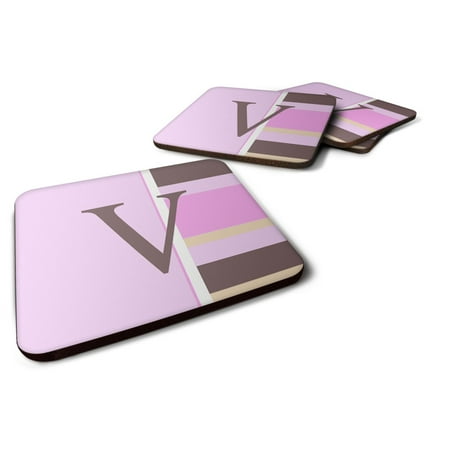 Carolines Treasures CJ1005-VFC Letter V Initial Monogram - Pink Stripes Foam Coaster Set of 4 3 1/2 x 3 1/2 multicolor
Carolines Treasures CJ1005-VFC Letter V Initial Monogram - Pink Stripes Foam Coaster Set of 4 3 1/2 x 3 1/2 multicolor