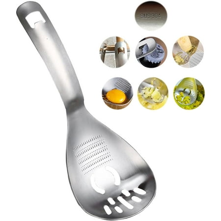 TaoLeHui Slotted Spoon 304 Stainless Steel 5-in-1 Multi-Functions Cooking Skimmer Spaghetti Pasta Server Spoon Ginger Crusher Potato Press Tool Egg Separator for Kitchen Utensil (Style B)
TaoLeHui Slotted Spoon 304 Stainless Steel 5-in-1 Multi-Functions Cooking Skimmer Spaghetti Pasta Server Spoon Ginger Crusher Potato Press Tool Egg Separator for Kitchen Utensil (Style B)