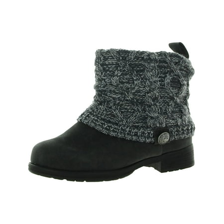 Muk Luks Womens Cass Water Resistant Knit Ankle Boots