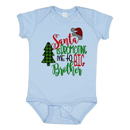 Inktastic Santa is Promoting Me to Big Brother Green Plaid Tree Gift Baby Boy Bodysuit
Inktastic Santa is Promoting Me to Big Brother Green Plaid Tree Gift Baby Boy Bodysuit
