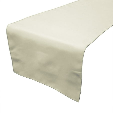 Poplin Table Runner Solid Ivory